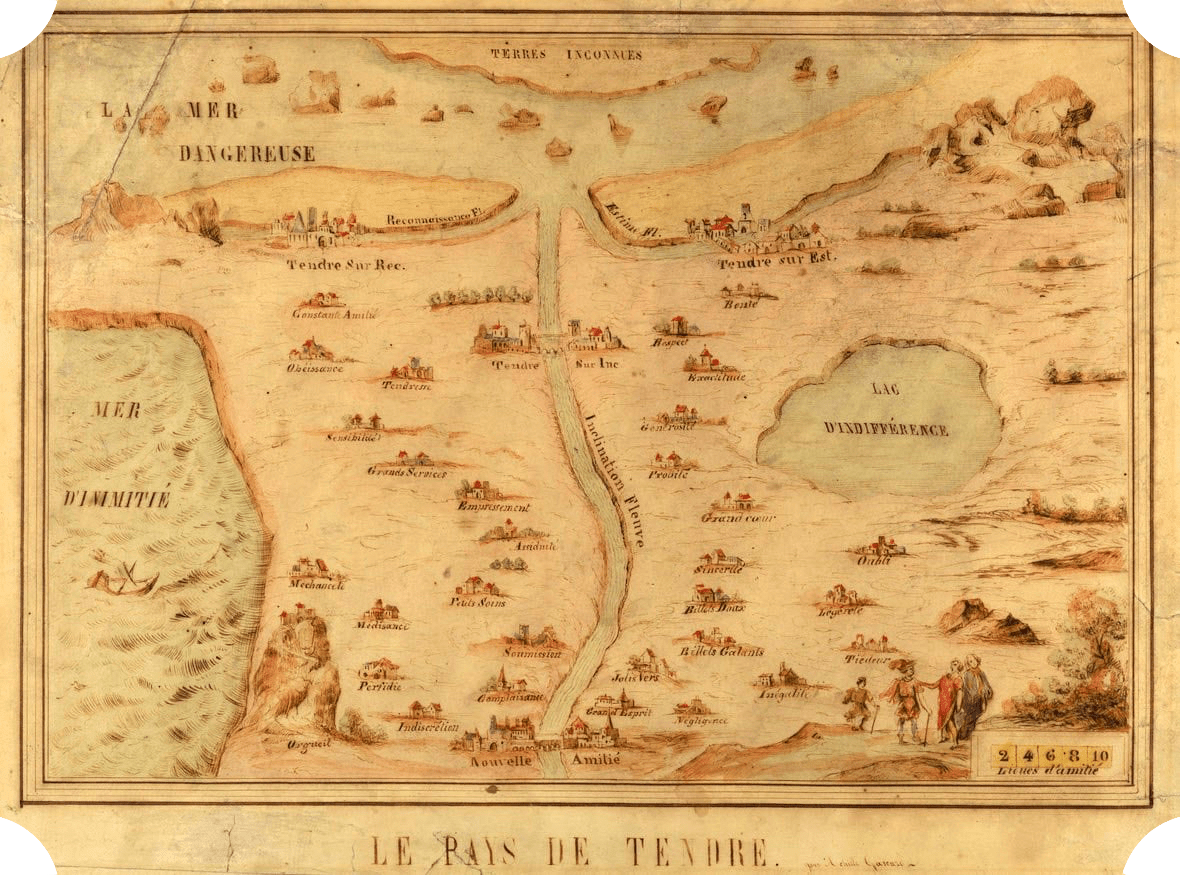 Le Pays du Tendre : une cartographie de l'Amour précieux - Derrière les  cartes